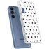 White and Black Polka Dots Galaxy S24 Clear Case