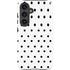 White and Black Polka Dots Galaxy S24 Impact Case