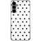 White and Black Polka Dots Galaxy S24 Plus Clear Case