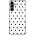 White and Black Polka Dots Galaxy S24 Plus Clear Case