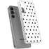 White and Black Polka Dots Galaxy S24 Plus Clear Case
