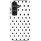 White and Black Polka Dots Galaxy S24 Plus Impact Case