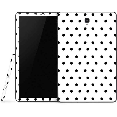 White and Black Polka Dots Samsung Galaxy Tab Skin