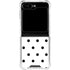 White and Black Polka Dots Galaxy Z Flip5 5G Clear Case
