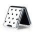 White and Black Polka Dots Galaxy Z Flip5 5G Clear Case