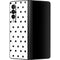 White and Black Polka Dots Galaxy Z Fold3 5G Skin