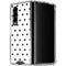 White and Black Polka Dots Galaxy Z Fold4 5G Clear Case