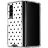 White and Black Polka Dots Galaxy Z Fold4 5G Clear Case