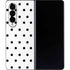 White and Black Polka Dots Galaxy Z Fold4 5G Skin