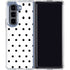 White and Black Polka Dots Galaxy Z Fold5 5G Clear Case