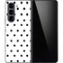 White and Black Polka Dots Galaxy Z Fold5 5G Skin