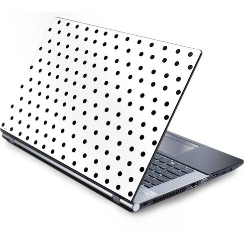 White and Black Polka Dots Generic Laptop Skin