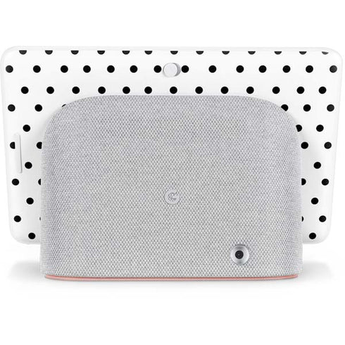 White and Black Polka Dots Google Home Hub Skin