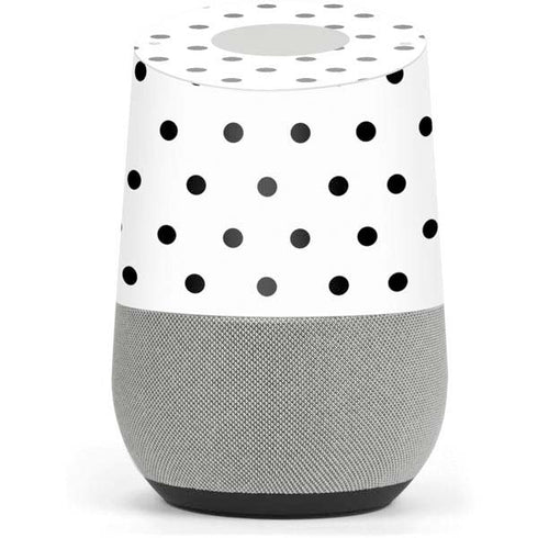 White and Black Polka Dots Google Home Skin