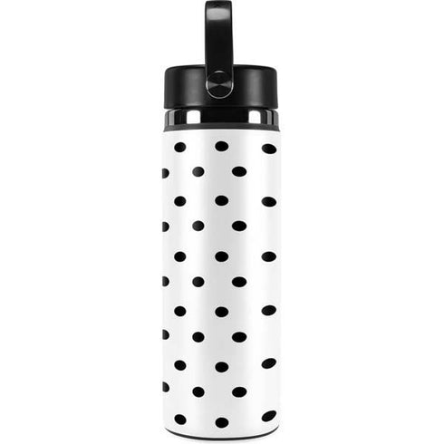 White and Black Polka Dots Hydro Flask 20oz Wide Mouth Skin