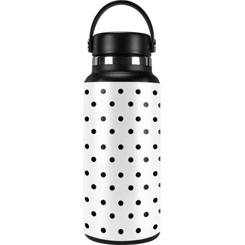 White and Black Polka Dots Hydro Flask 32oz Wide Mouth Skin