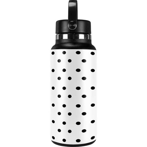 White and Black Polka Dots Hydro Flask 32oz Wide Mouth Skin