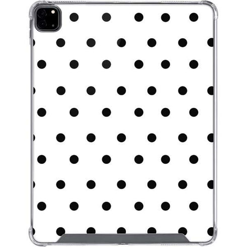 White and Black Polka Dots iPad Pro 12.9in (2020) Clear Case