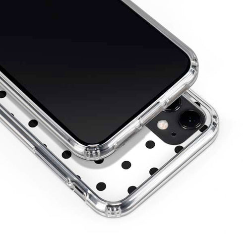 White and Black Polka Dots iPhone 11 Clear Case