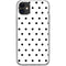 White and Black Polka Dots iPhone 11 Clear Case