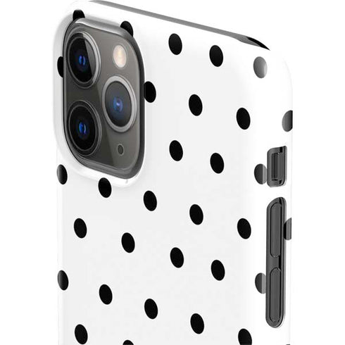 White and Black Polka Dots iPhone 11 Pro Lite Case