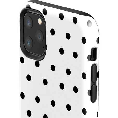 White and Black Polka Dots iPhone 11 Pro Max Impact Case