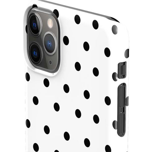 White and Black Polka Dots iPhone 11 Pro Max Lite Case