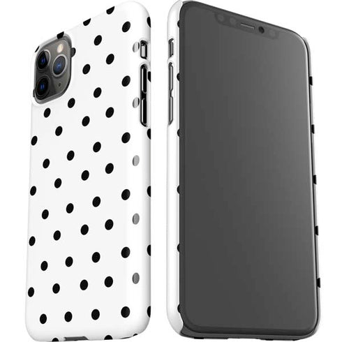 White and Black Polka Dots iPhone 11 Pro Max Lite Case