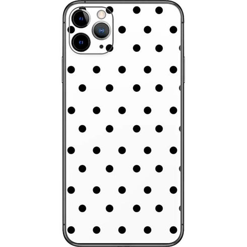 White and Black Polka Dots iPhone 11 Pro Max Skin