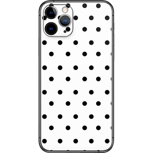 White and Black Polka Dots iPhone 11 Pro Skin