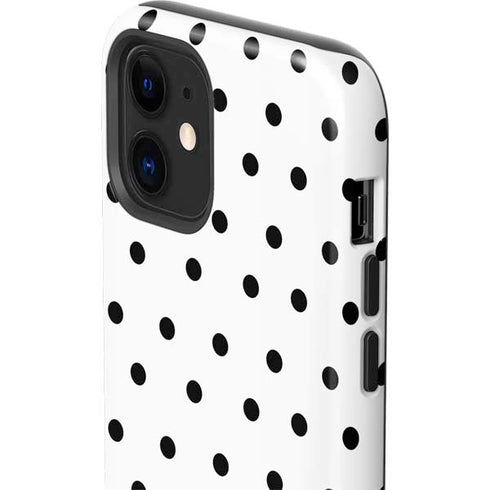 White and Black Polka Dots iPhone 12 Impact Case