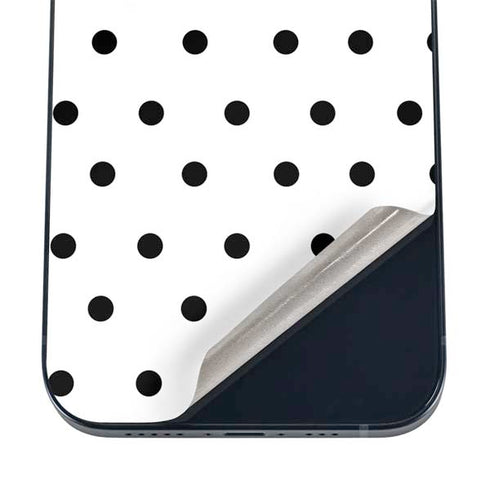 White and Black Polka Dots iPhone 12 Mini Skin