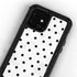 White and Black Polka Dots iPhone 12 Mini Waterproof Case