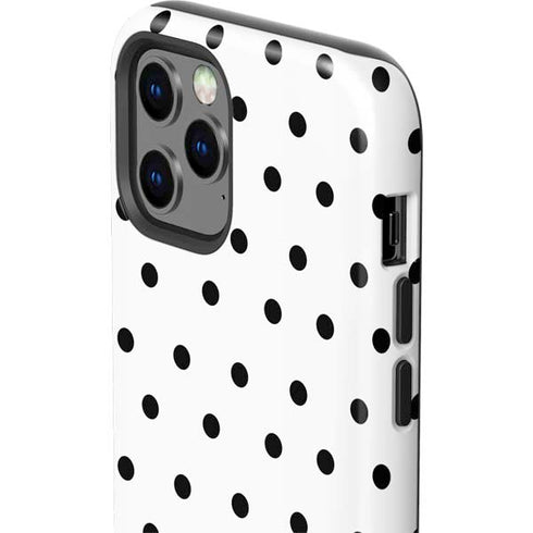 White and Black Polka Dots iPhone 12 Pro Impact Case