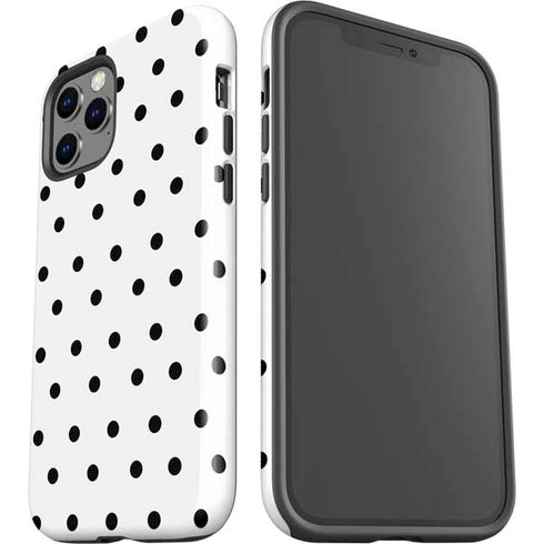White and Black Polka Dots iPhone 12 Pro Impact Case