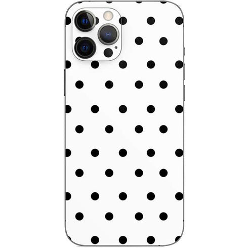 White and Black Polka Dots iPhone 12 Pro Max Skin