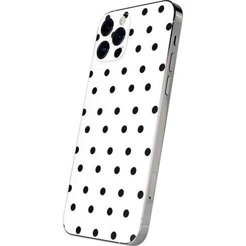 White and Black Polka Dots iPhone 12 Pro Max Skin