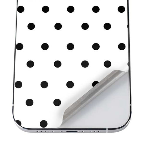 White and Black Polka Dots iPhone 12 Pro Max Skin