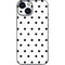 White and Black Polka Dots iPhone 13 Mini Skin