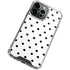 White and Black Polka Dots iPhone 13 Pro Clear Case