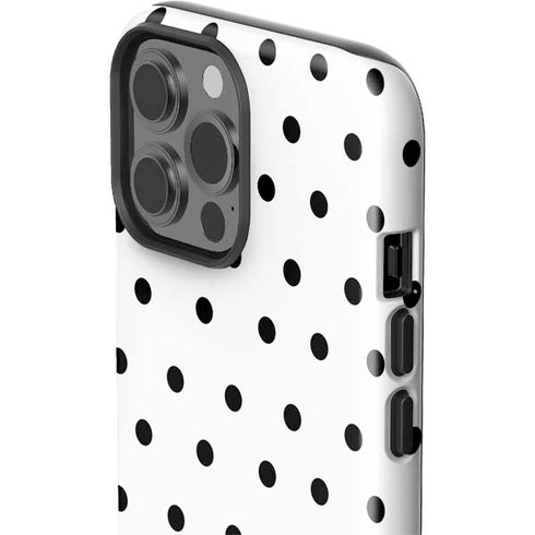 White and Black Polka Dots iPhone 13 Pro Max Impact Case