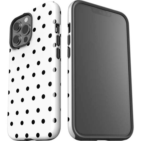 White and Black Polka Dots iPhone 13 Pro Max Impact Case