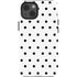 White and Black Polka Dots iPhone 15 Impact Case