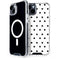 White and Black Polka Dots iPhone 15 Plus MagSafe Case