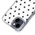 White and Black Polka Dots iPhone 15 Plus MagSafe Case