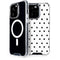 White and Black Polka Dots iPhone 15 Pro MagSafe Case