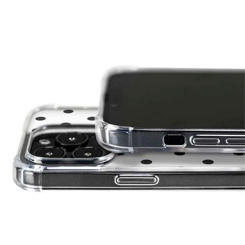 White and Black Polka Dots iPhone 15 Pro MagSafe Case