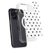 White and Black Polka Dots iPhone 14 Pro Max MagSafe Case