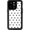 White and Black Polka Dots iPhone 14 Pro Waterproof Case