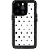 White and Black Polka Dots iPhone 14 Pro Waterproof Case